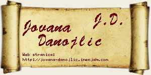 Jovana Danojlić vizit kartica